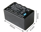 Hc-mdh2 batterie store, panasonic 42Wh caméscope batteries